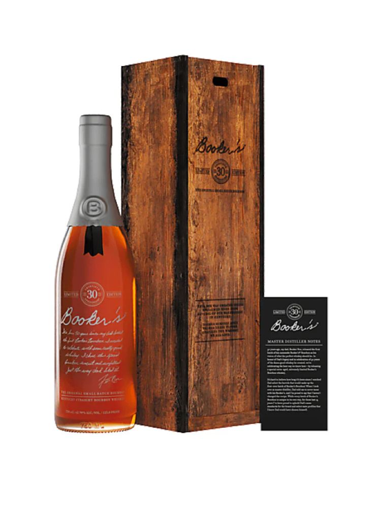 Booker’s 30th Anniversary Bourbon, 750mL bottle on white background