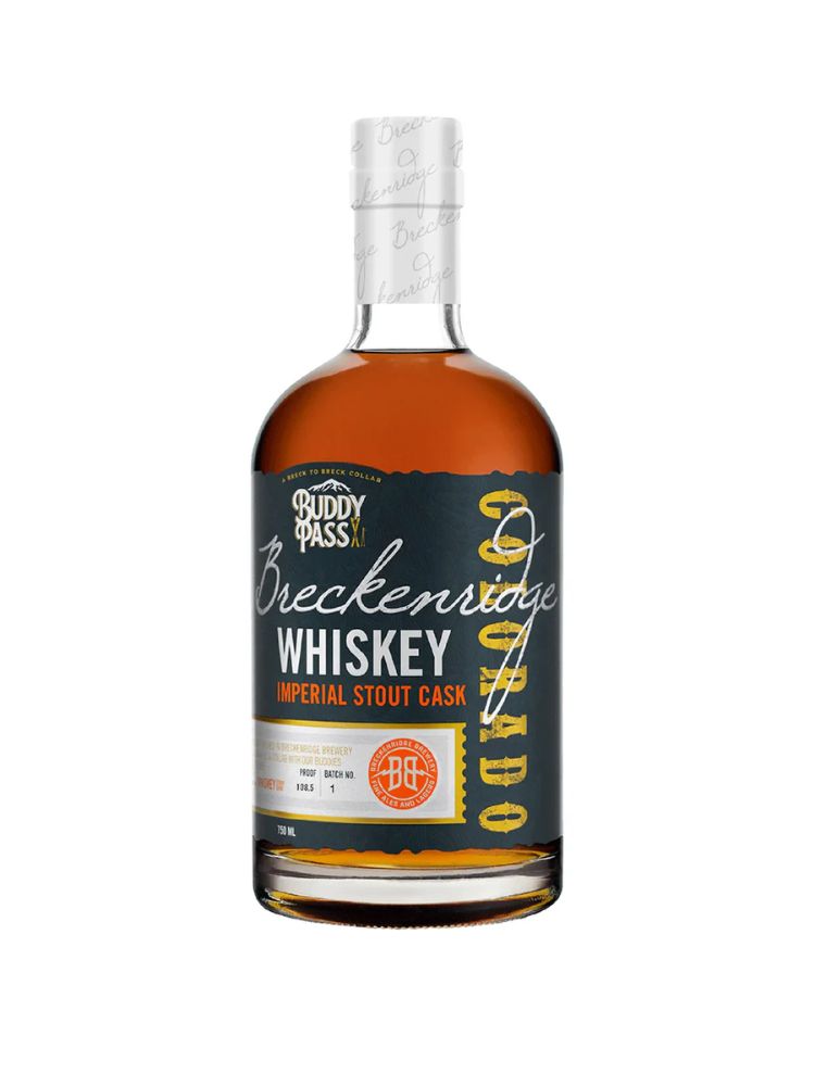 Breckenridge Imperial Stout Cask Whiskey, 750mL bottle on white background