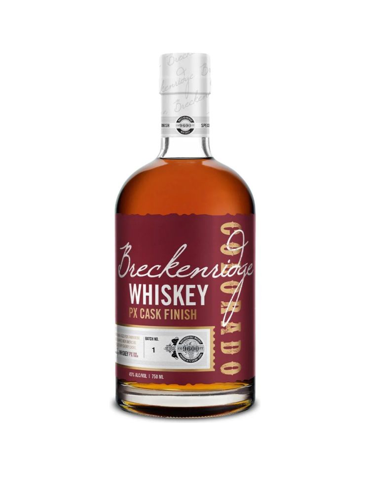 Breckenridge PX Cask Finish Whiskey, 750mL bottle on white background