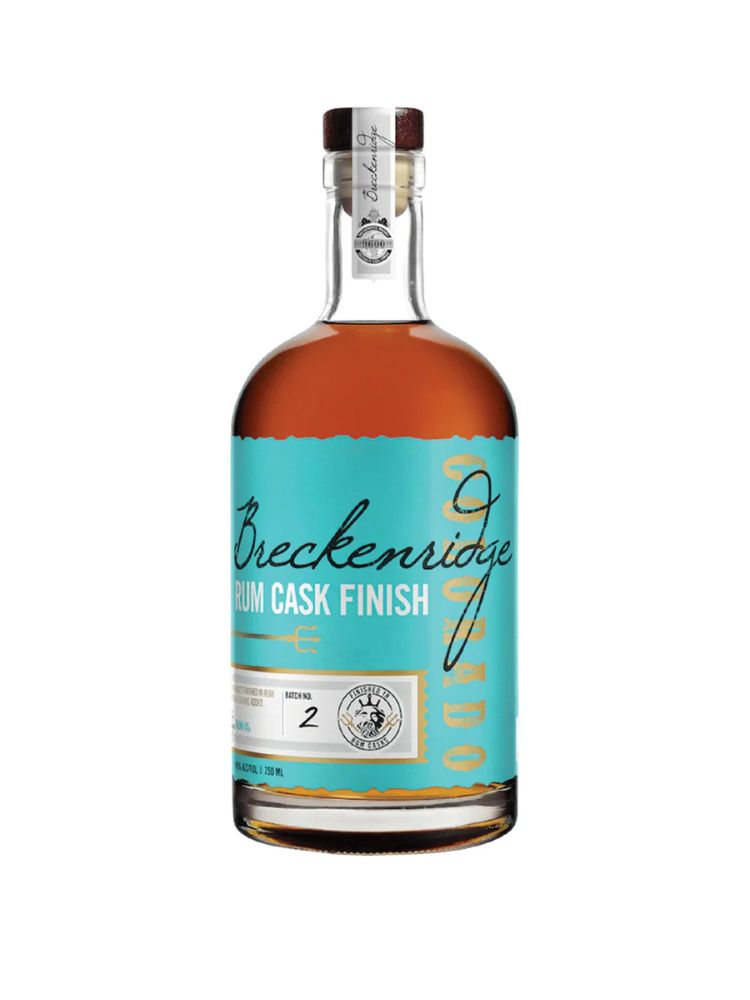 Breckenridge Rum Cask Finish Whiskey, 750mL bottle on white background