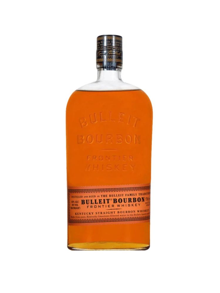 Bulleit Bourbon, 750mL bottle on white background