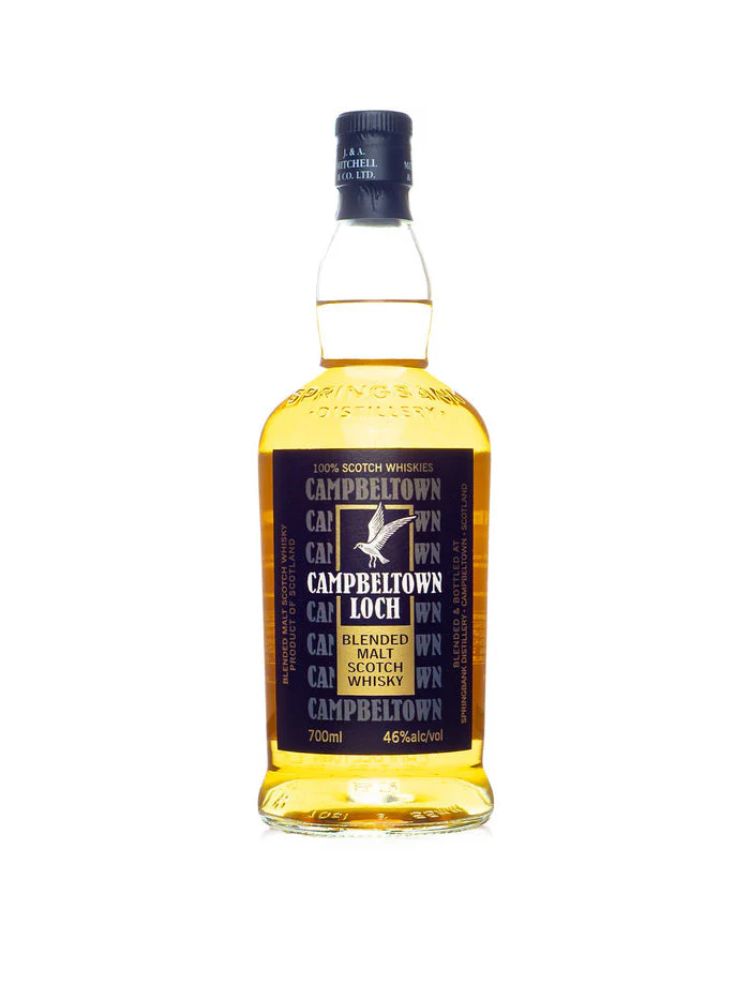 Campbeltown Loch Blended Malt Scotch Whisky, 700mL Bottle on White Background.