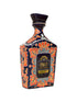 Chula Parranda Extra Añejo Tequila Ceramic bottle on white background.