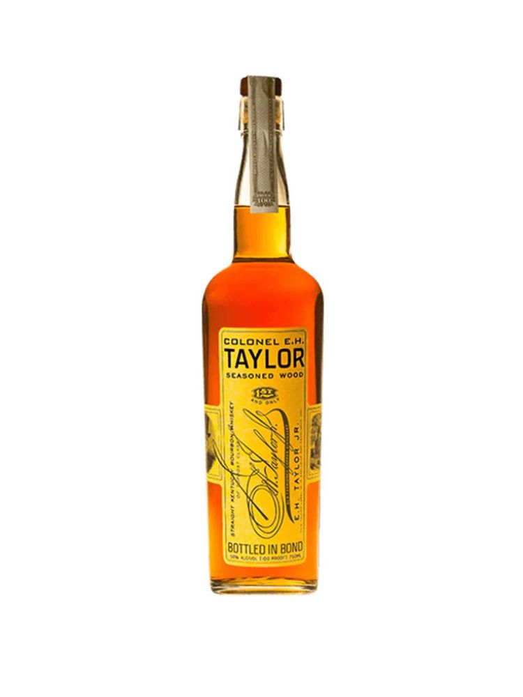 Colonel E.H. Taylor Seasoned Wood Bourbon Whiskey, 750mL bottle on white background