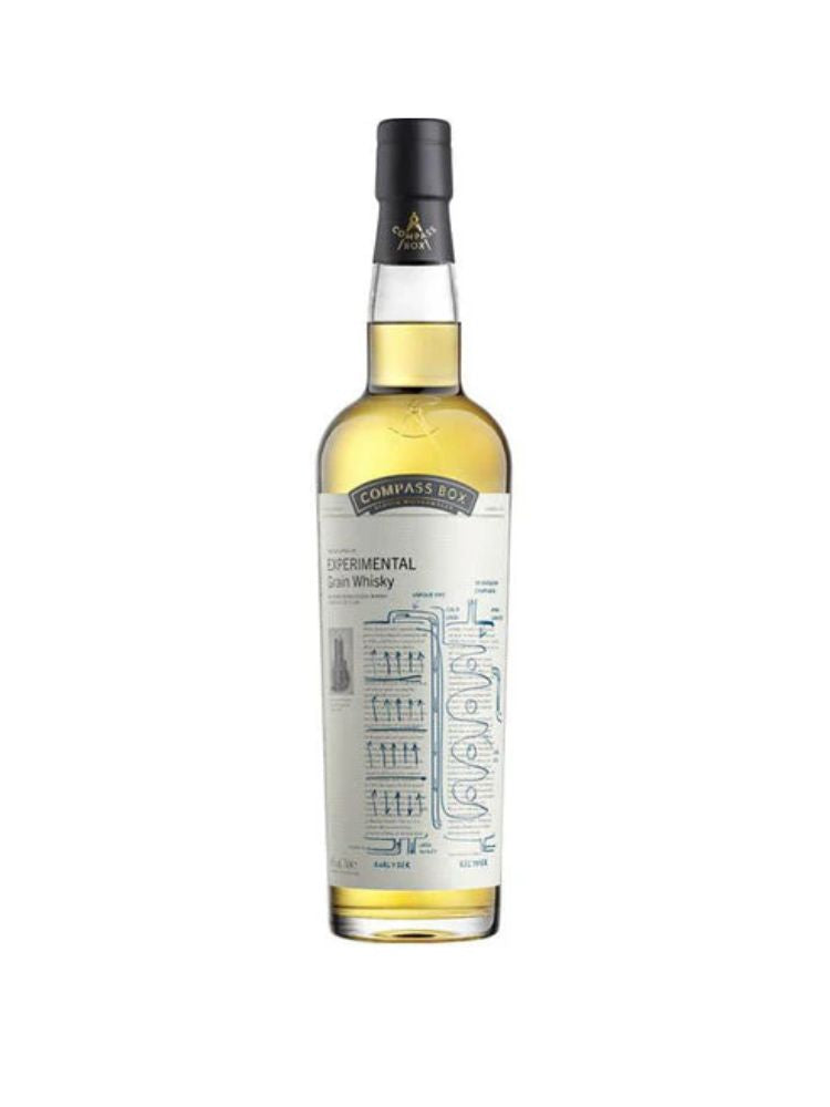 Compass Box Experimental Grain Scotch Whisky, 750mL Bottle on White Background.