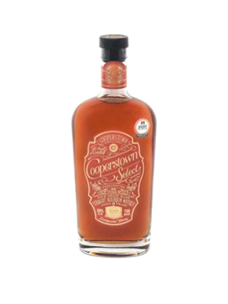 Cooperstown Distillery Select Straight Bourbon Whiskey, 750mL bottle on white background