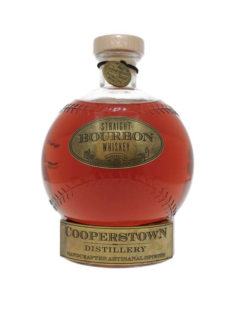 Cooperstown Select Straight Bourbon Whiskey Decanter, 750mL bottle on white background