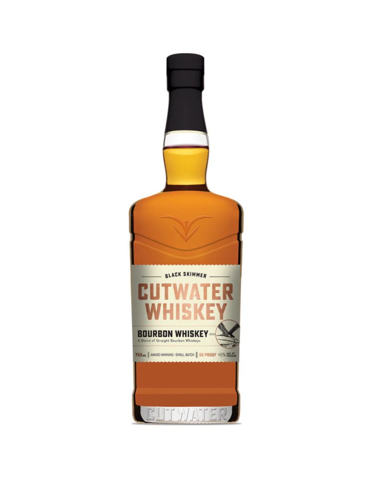 Cutwater Black Skimmer American Bourbon Whiskey, 750mL bottle on white background