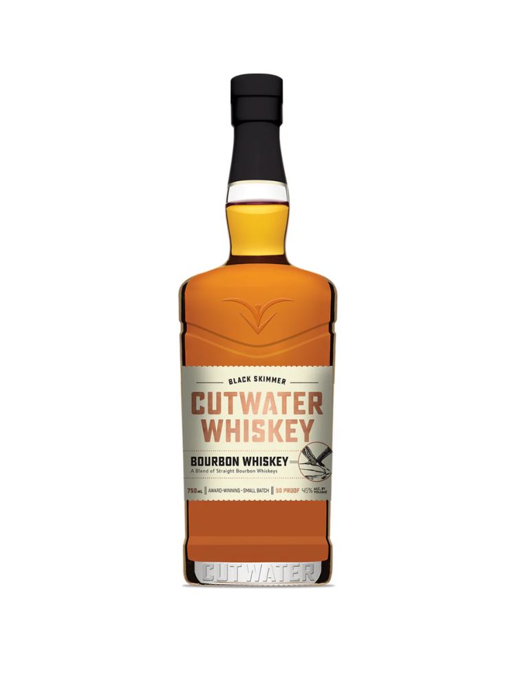 Cutwater Black Skimmer Bourbon Whiskey, 750mL bottle on white background