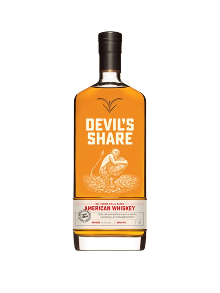 Cutwater Devil’s Share American Whiskey, 750mL bottle on white background