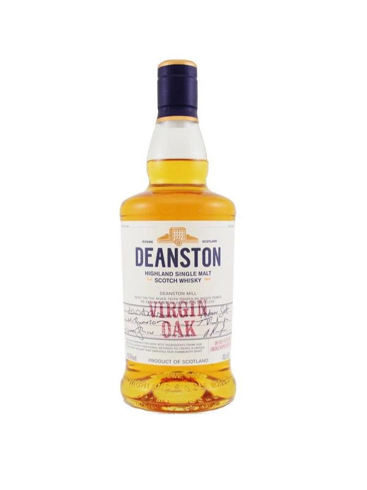 Deanston Virgin Oak Single Malt Scotch Whisky, 700mL bottle on white background.