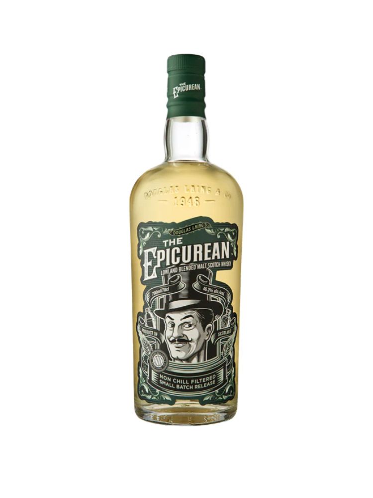 Douglas Laing The Epicurean Lowland Malt Scotch Whisky, 750mL Bottle on White Background