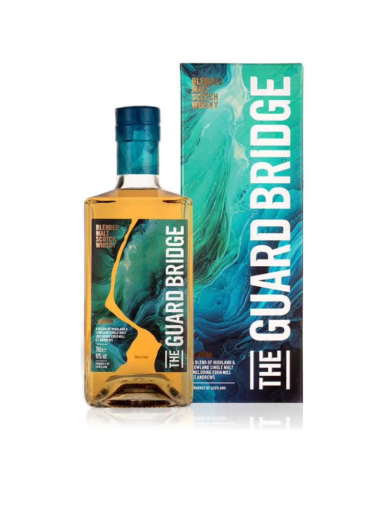Eden Mill The Guard Bridge Blended Malt Scotch Whisky, 700mL Bottle on White Background