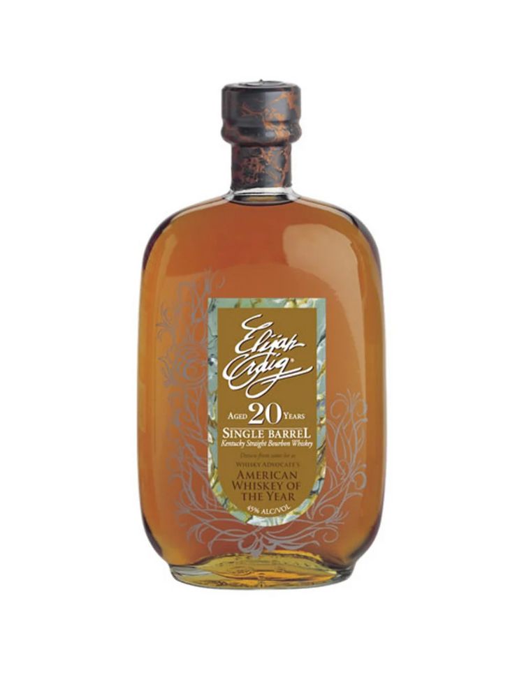Elijah Craig 20-Year Single Barrel Bourbon, 750mL bottle on white background
