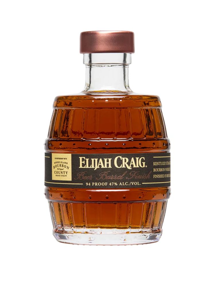 Elijah Craig Beer Barrel Finish, 200mL bottle on white background