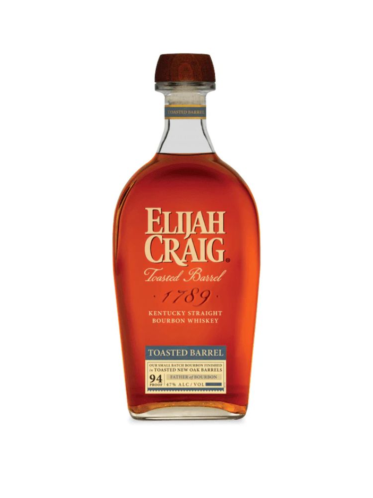 Elijah Craig Toasted Barrel, 750mL bottle on white background