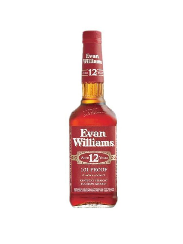Evan Williams 12 Year Old Kentucky Straight Bourbon Whiskey 101 Proof Japan Edition, 750mL bottle on white background