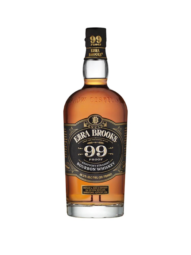 Ezra Brooks Kentucky Straight Bourbon Whiskey, 750mL bottle on white background