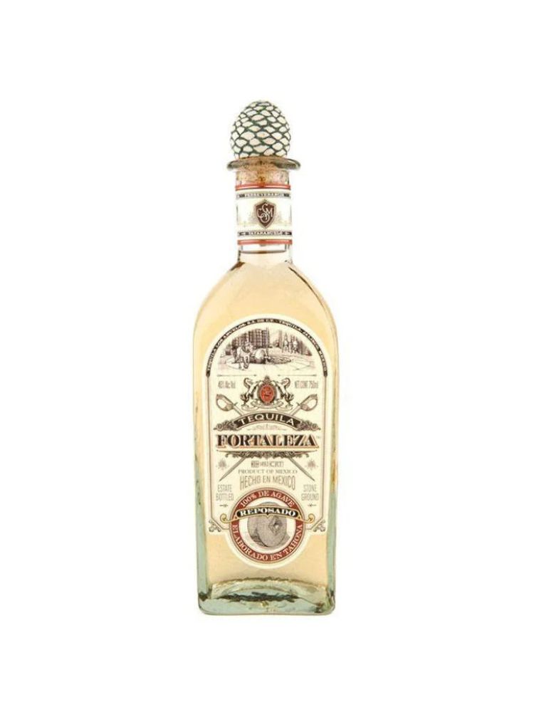 Fortaleza Reposado Tequila, 750mL bottle on white background.
