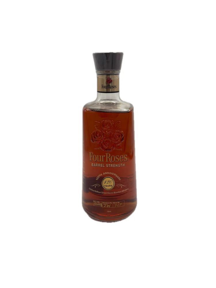 Four Roses 120th Anniversary Limited Edition Single Barrel Bourbon Whiskey, 750mL bottle on white background