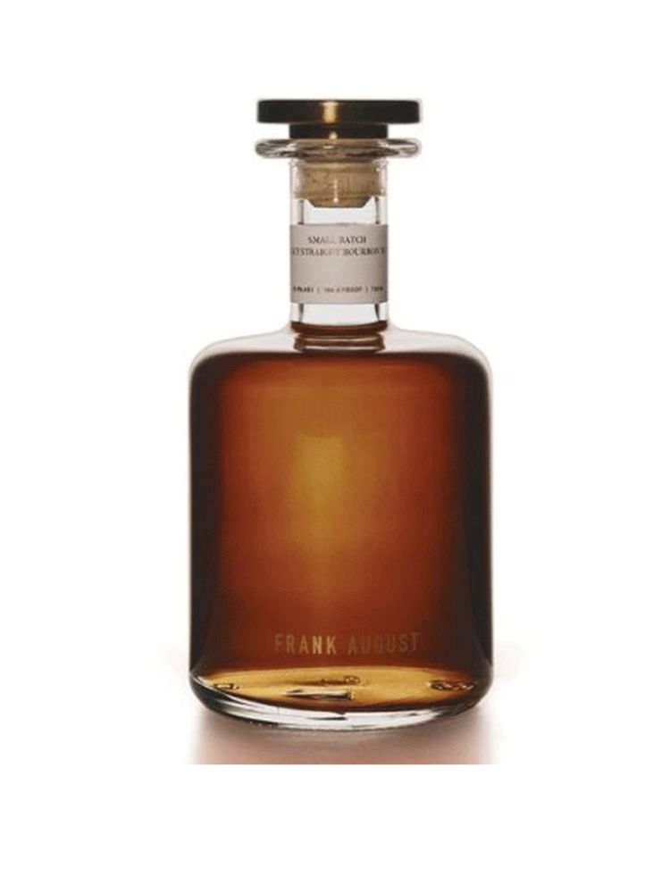 Frank August Small Batch Kentucky Straight Bourbon, 750mL bottle on white background