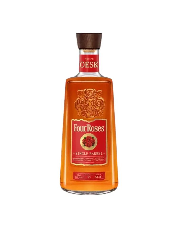 Four Roses OESK Single Barrel Bourbon, 750mL bottle on white background