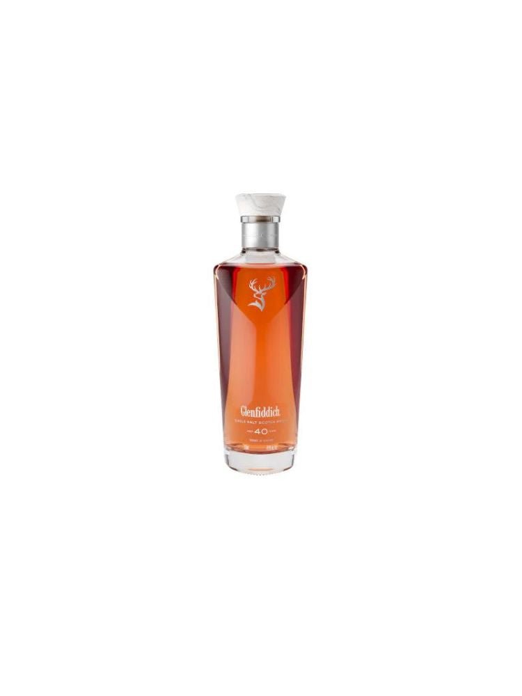 Glenfiddich 40 Year Old Single Malt Scotch Whisky, 750mL Bottle on White Background