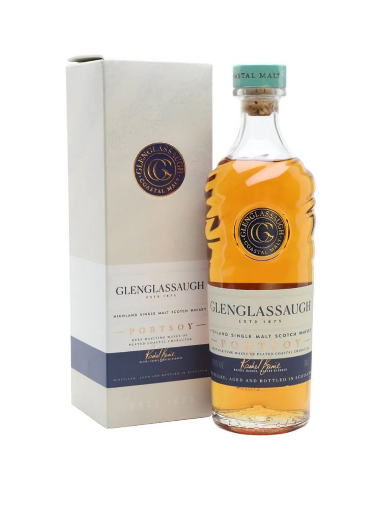 Glenglassaugh Portsoy Single Malt Scotch Whisky, 700mL Bottle on White Background