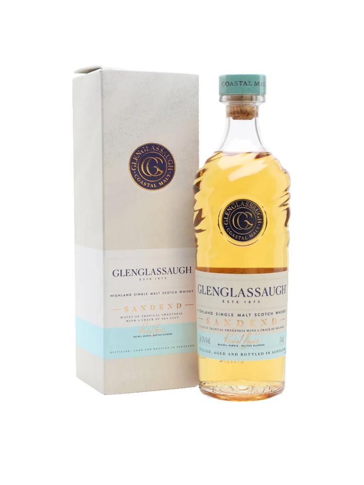 Glenglassaugh Sandend Single Malt Scotch Whisky, 750mL Bottle on White Background
