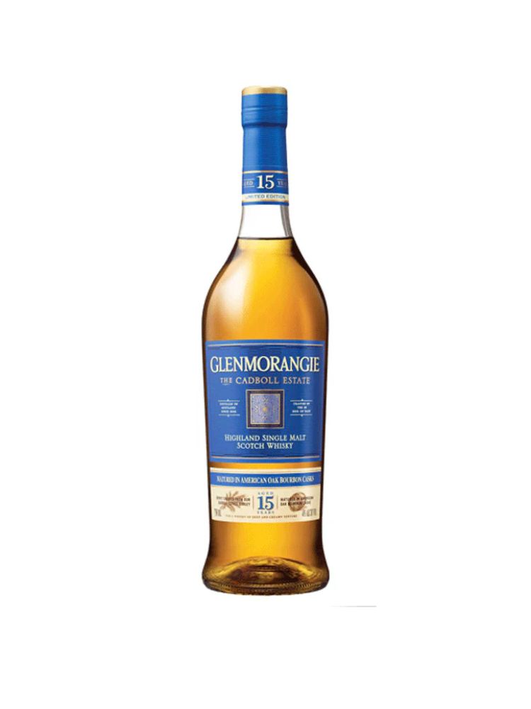 Glenmorangie 15 Year Old The Cadboll Estate Single Malt Scotch Whisky, 750mL Bottle on White Background