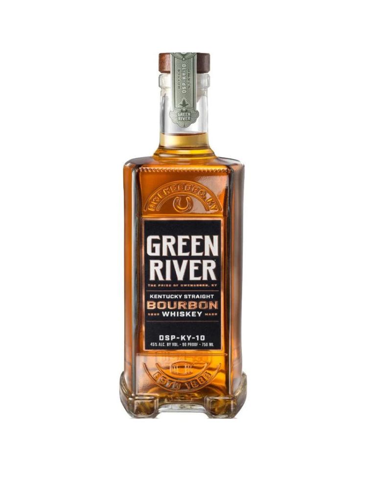 Green River Bourbon Whiskey, 750mL bottle on white background