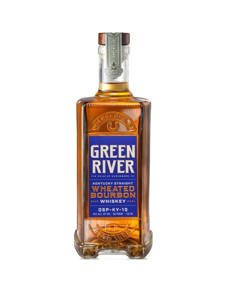 Green River Wheated Bourbon Whiskey, 750mL bottle on white background