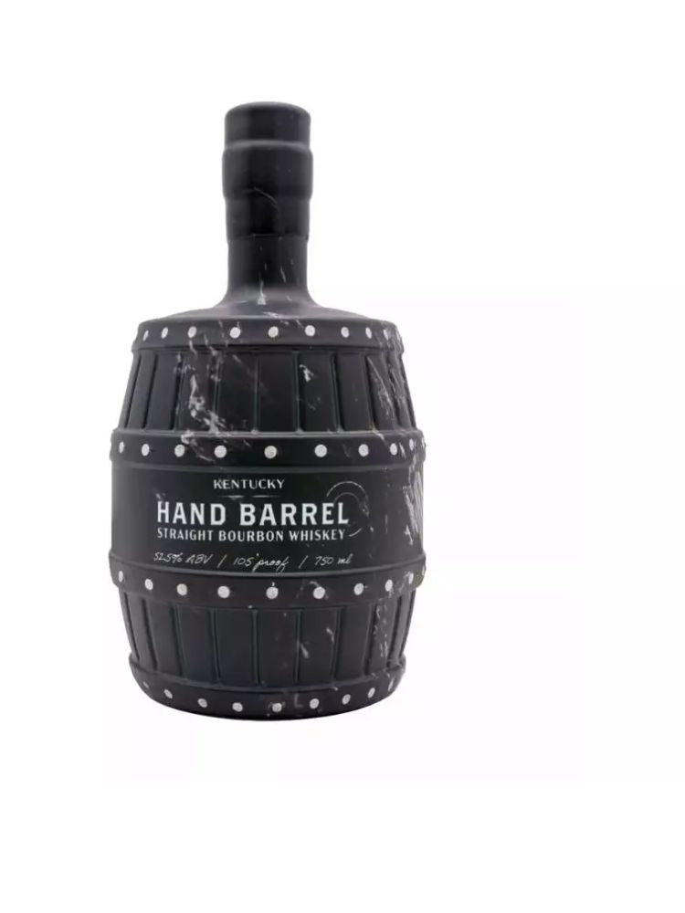 Hand Barrel Double Oak Straight Bourbon Whiskey, 750mL bottle on white background