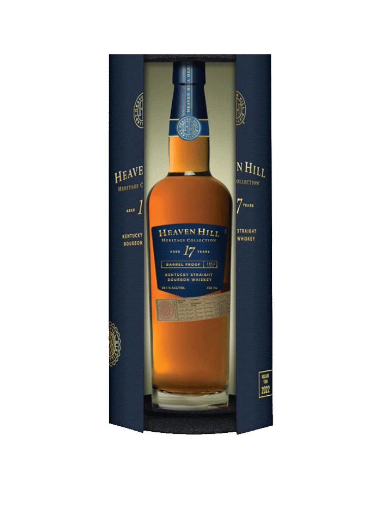 Heaven Hill Heritage Collection 17 Year Old Barrel Proof Bourbon, 750mL bottle on white background
