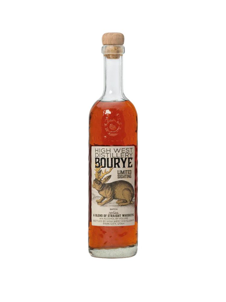 High West Bourye, 750mL bottle on white background