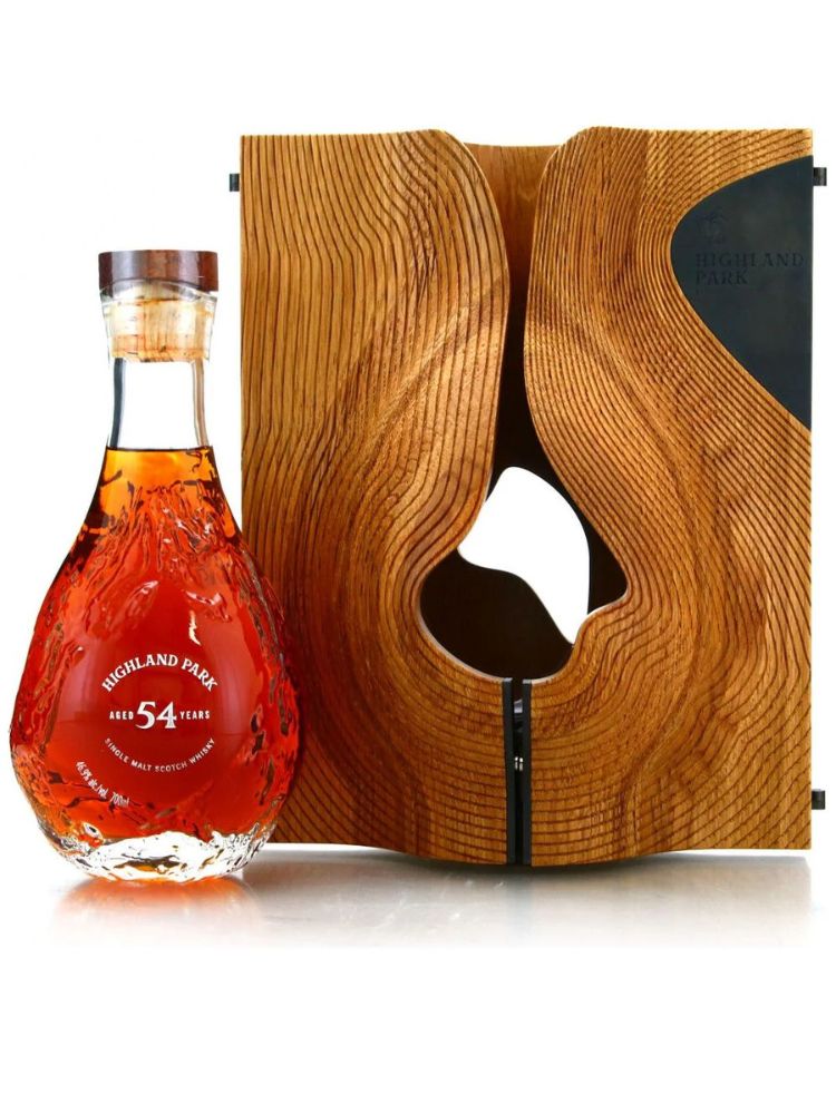 Highland Park 54 Year Old Single Malt Scotch Whisky, 700mL Bottle on White Background