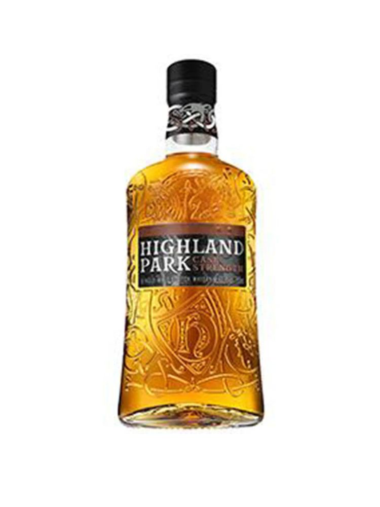 Highland Park Cask Strength Single Malt Scotch Whisky, 750mL Bottle on White Background