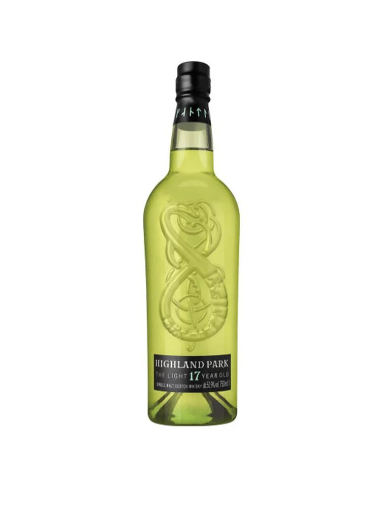 Highland Park The Light 17 Year Old Single Malt Scotch Whisky, 750mL Bottle on White Background