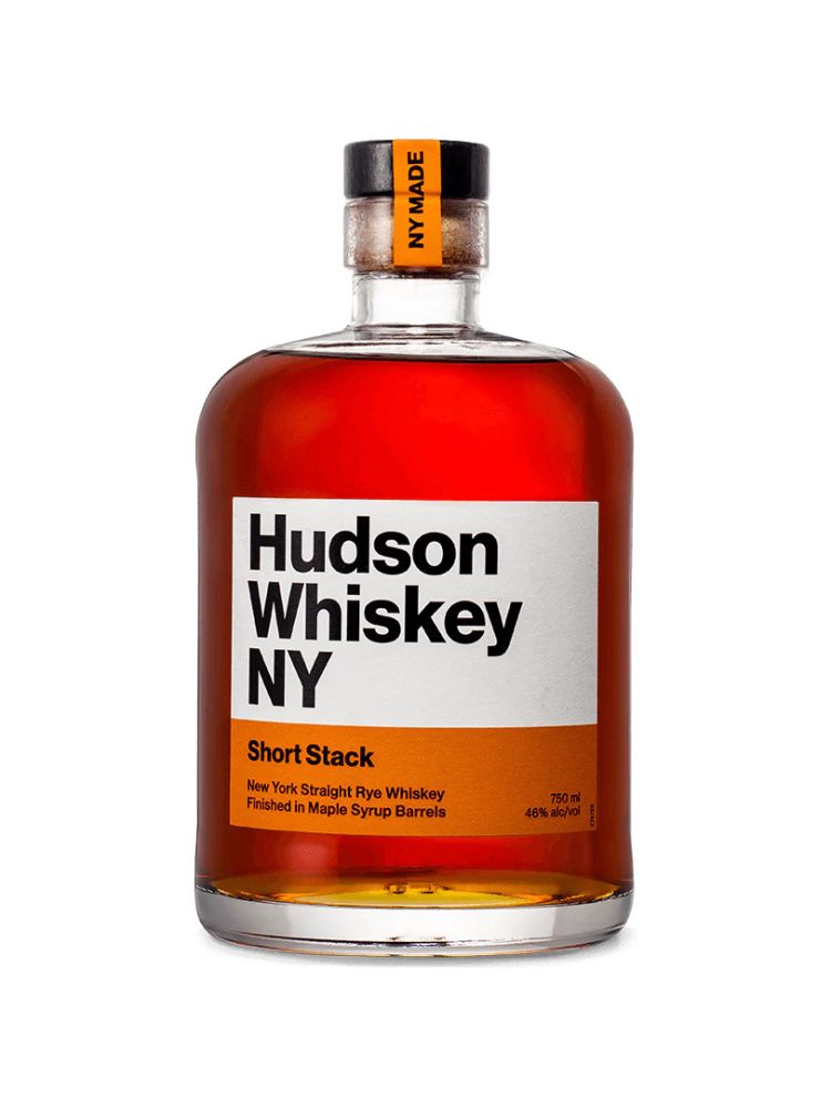 Hudson Whiskey Short Stack Rye Whiskey bottle on white background