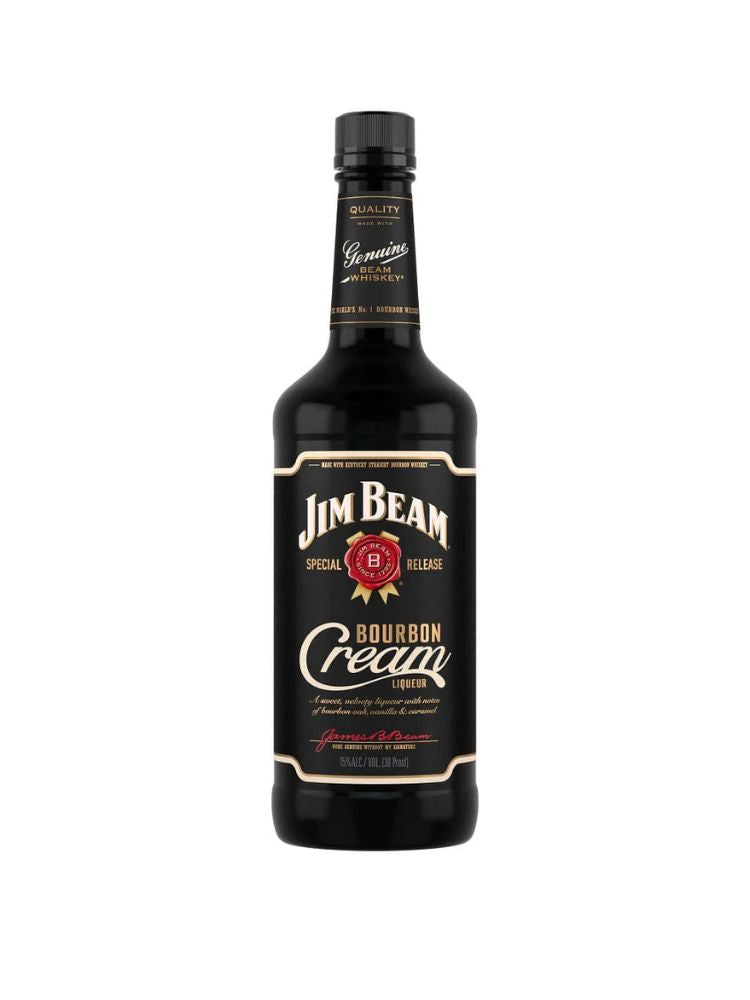 Jim Beam Limited Edition Bourbon Cream Whiskey, 750mL bottle on white background
