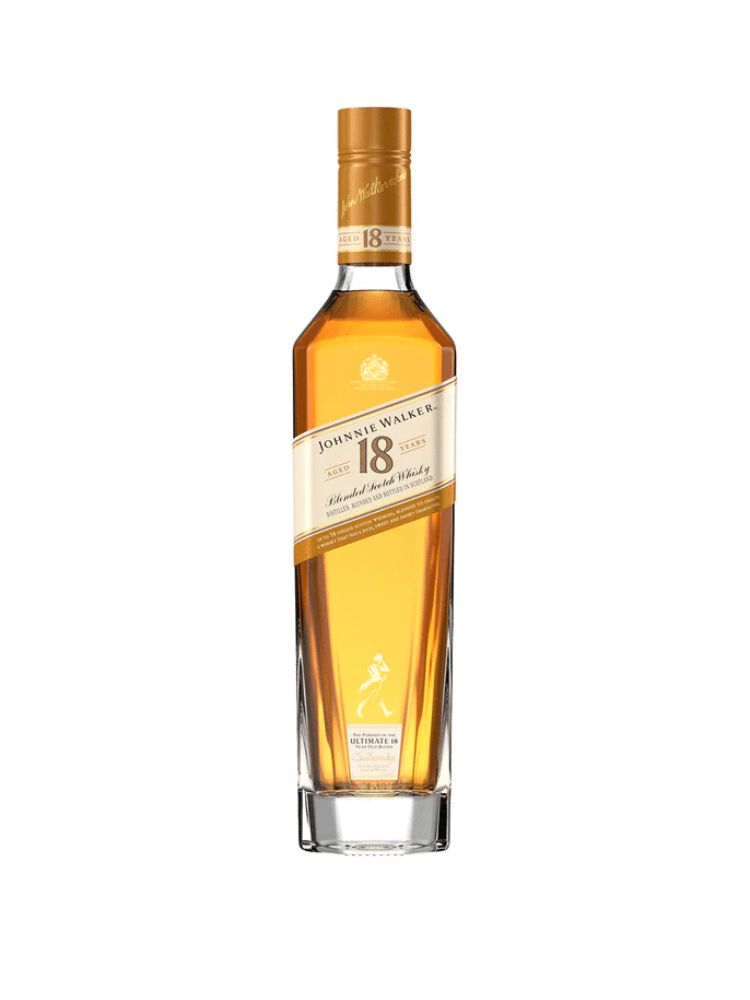 Johnnie Walker 18 Year Old Blended Scotch Whisky, 750mL Bottle on White Background