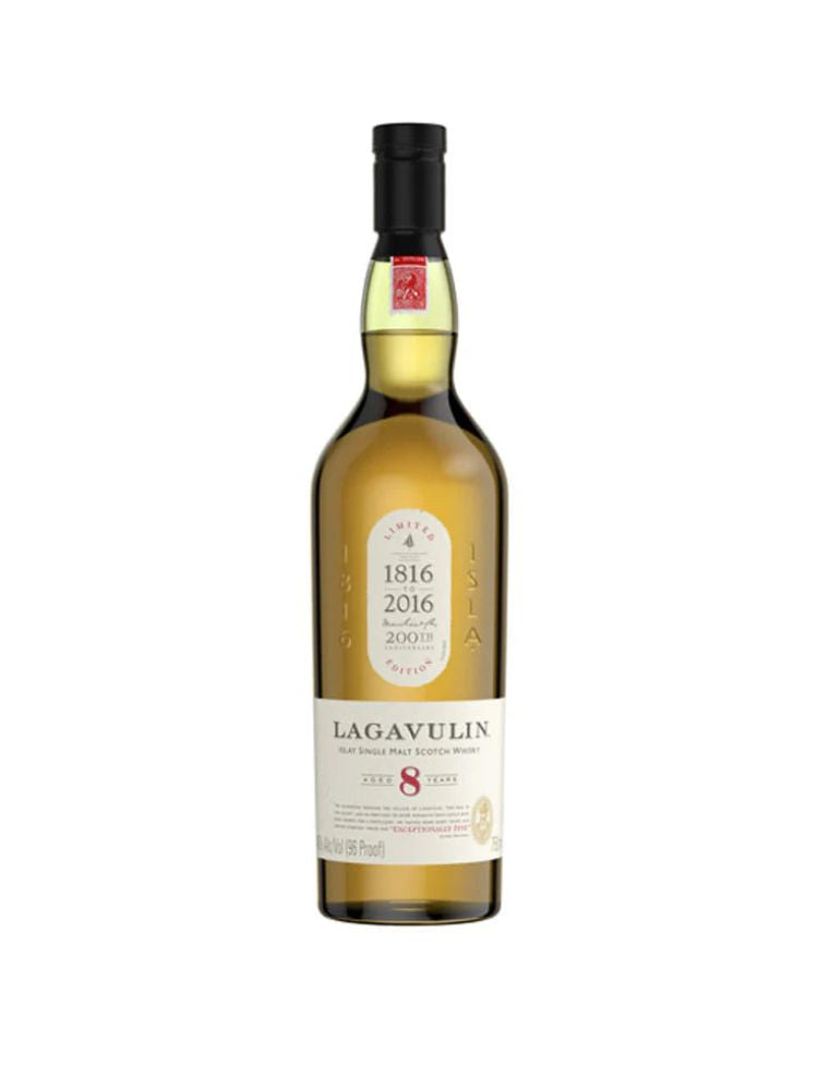 Lagavulin 8 Year Old Single Malt Scotch Whisky, 700mL Bottle on White Background