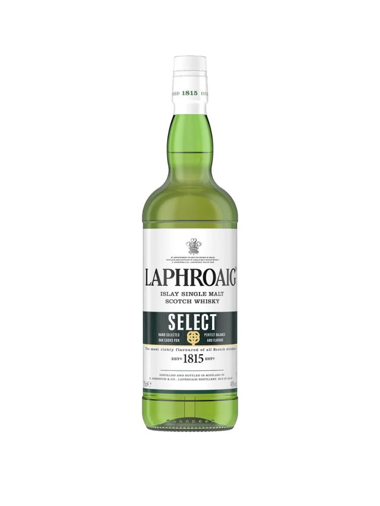 Laphroaig Select Islay Single Malt Scotch Whisky, 750mL Bottle on White Background