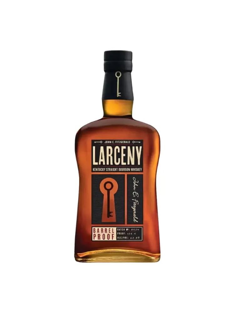 Larceny Barrel Proof Batch B524, 750mL Bottle on White Background