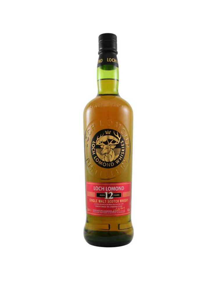 Loch Lomond 12 Year Old Single Malt Scotch Whisky, 750mL Bottle on White Background
