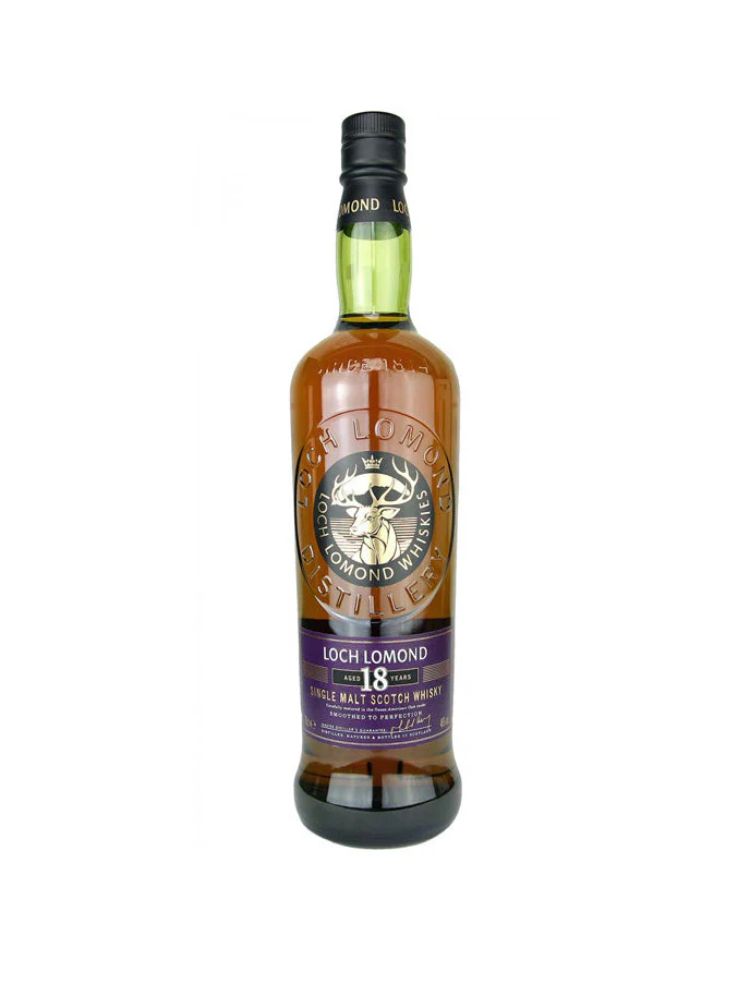 Loch Lomond 18 Year Old Single Malt Scotch Whisky, 750mL Bottle on White Background