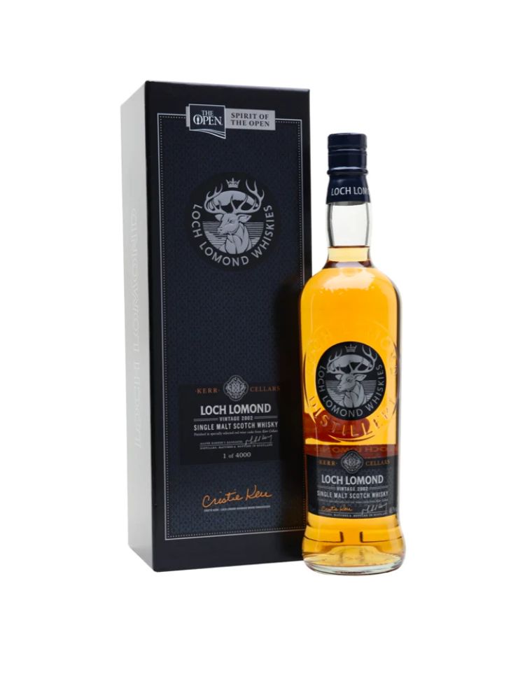 Loch Lomond 2002 Christie Kerr Red Wine Finish Single Malt Scotch Whisky, 750mL Bottle on White Background