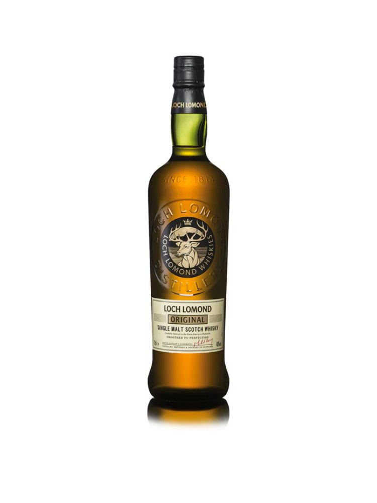 Loch Lomond Original Single Malt Scotch Whisky, 750mL Bottle on White Background