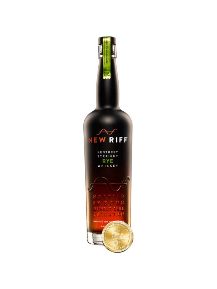 New Riff Bottled-in-Bond Kentucky Straight Rye Whiskey, 750mL Bottle on White Background
