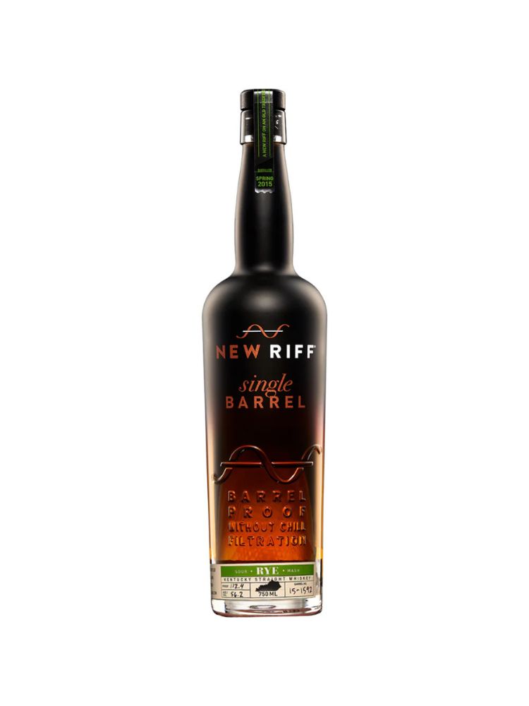 New Riff Distilling Single Barrel Kentucky Straight Rye Whiskey, 750mL bottle on white background